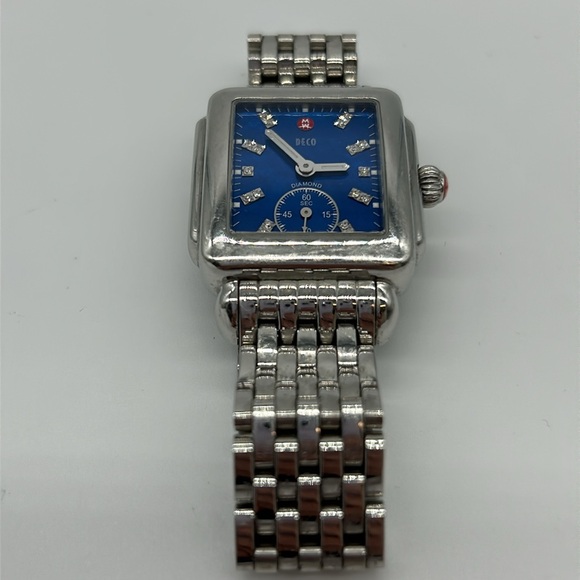 AUTHENTIC Michele Diamond Deco blue mother of pearl watch - Picture 5 of 14